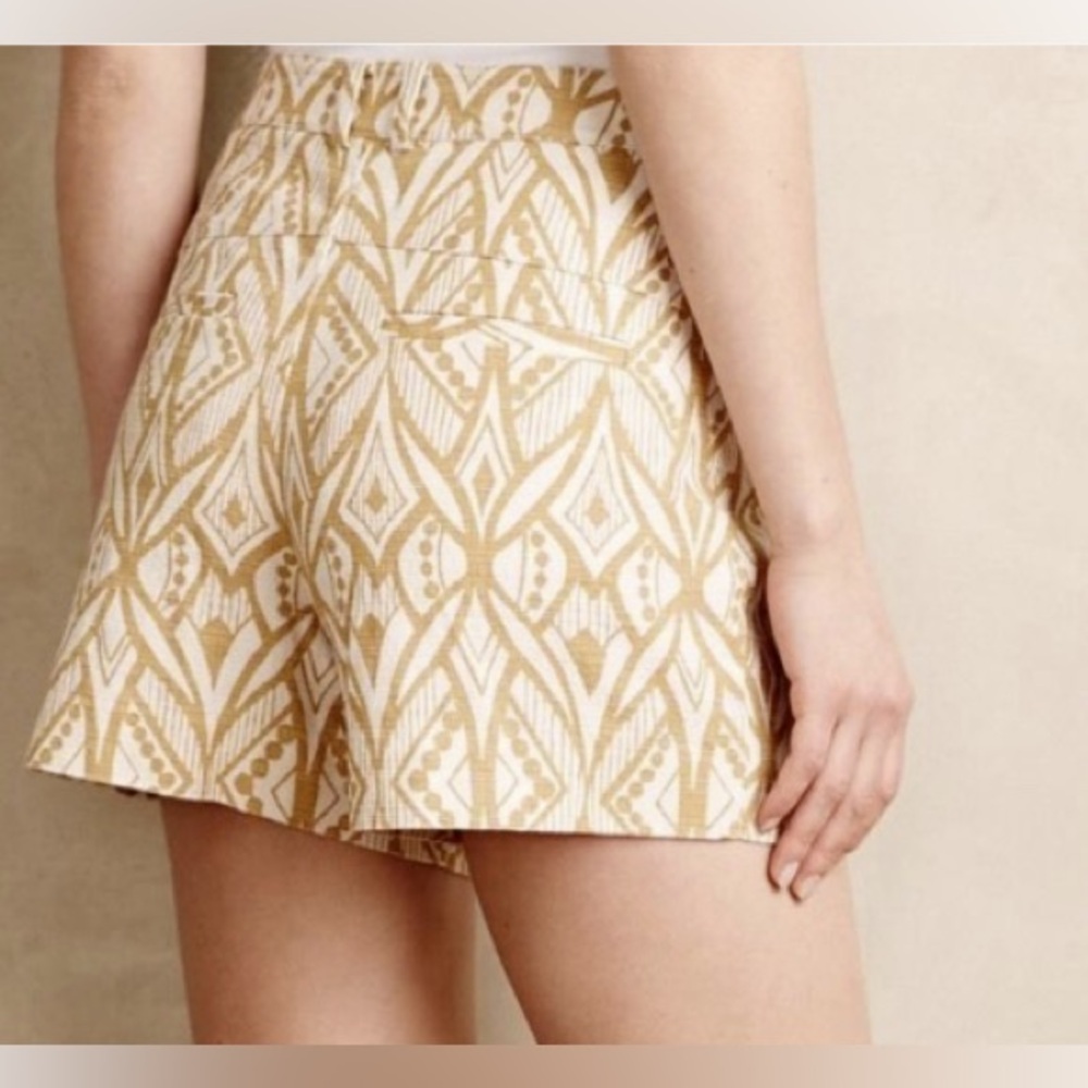 Anthropologie | Elevenses Tiled Tide Shorts, size 10.